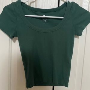 Hollister green scoop neck top